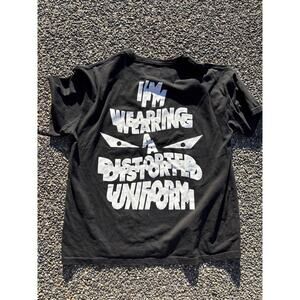 Distorted Uniform Brand Rare artist shirt “I’m wearing a” art horror goth emo xl